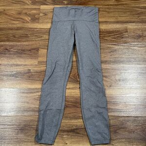 Lululemon Train Times 7/8 Pant *25" Heathered Gray Black Womens 6 Yoga Running